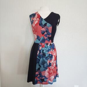 Leifsdottir Colorful Knit Sleeveless Floral Dress Size 8